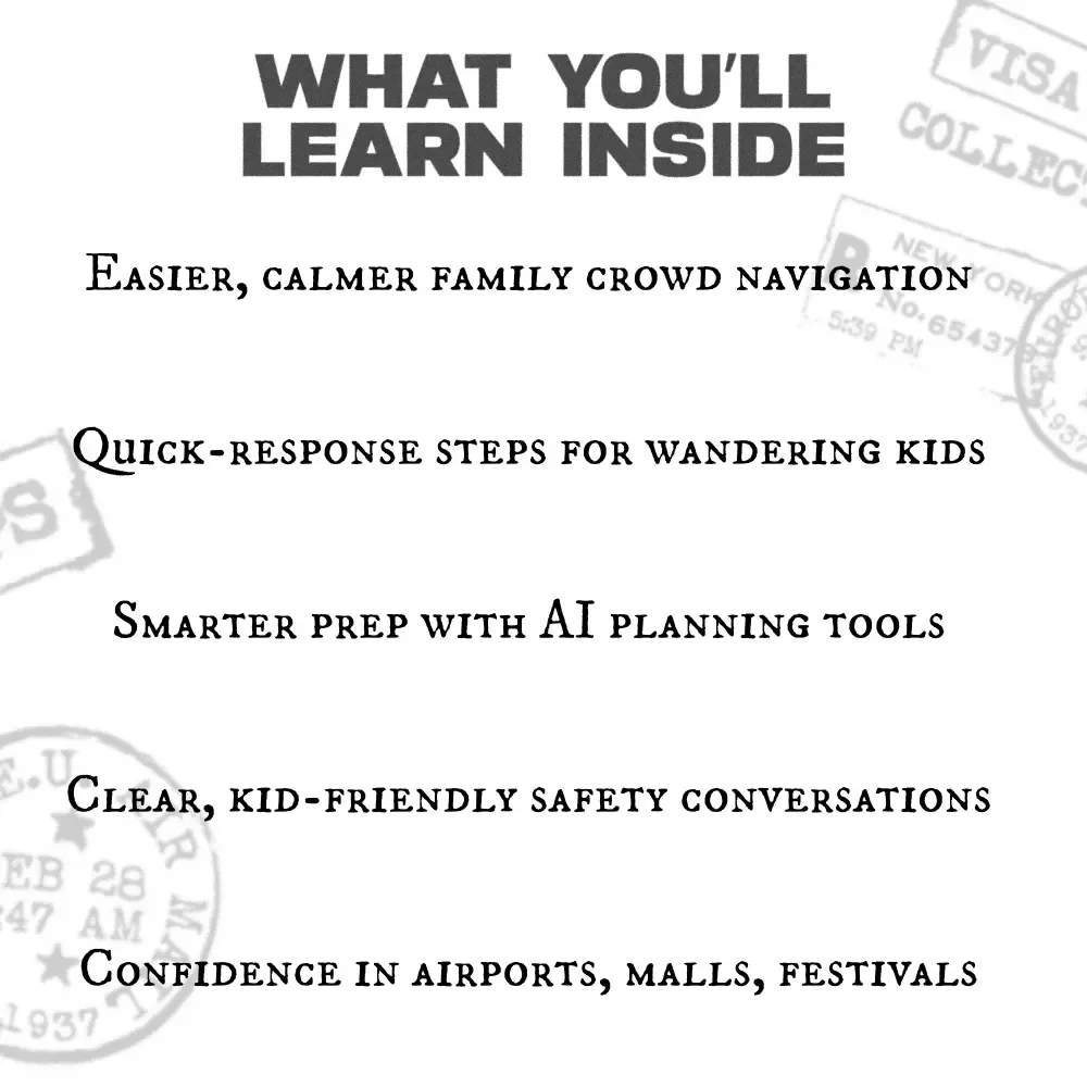 Kids Safe in the Crowd Ebook | Family Travel Safety Guide | Crowd Navigation for Parents | Child Safety Digital Download