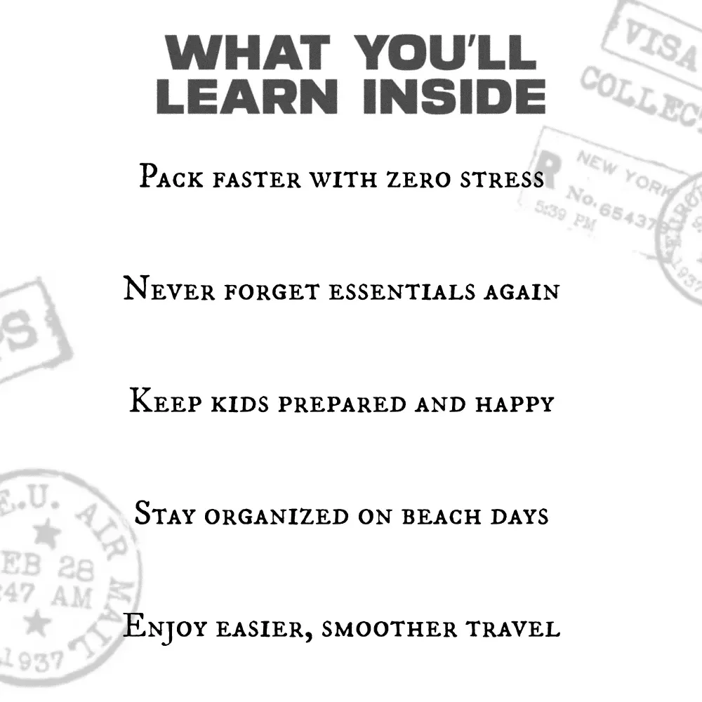 Family Beach Vacation Packing Checklist | Ultimate Printable Packing List for a Family Beach Vacation | Digital Download Travel Checklist