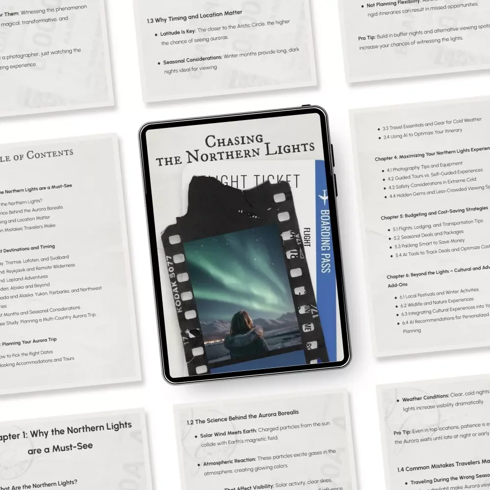 Chasing the Northern Lights | Digital Travel Guide | Discover Where to See Northern Lights Best Time & Destinations Worldwide