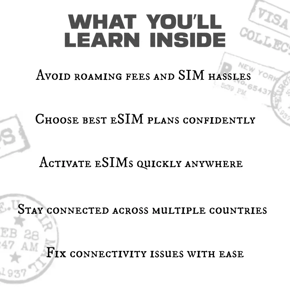 Travel Smart with eSIMs – Ultimate International Travel eSIM Guide, Digital Download eBook for Global Connectivity, eSIM Plans, Activation & Troubleshooting Checklist