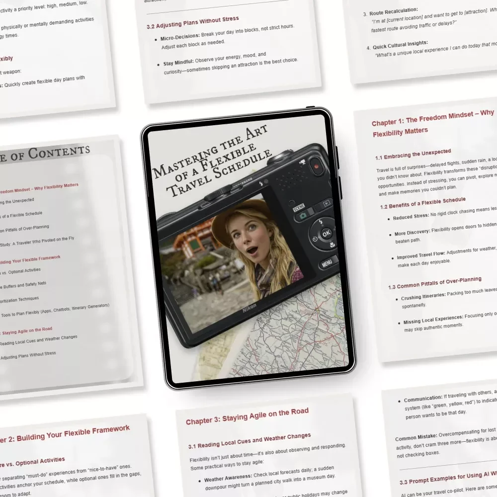 Mastering the Art of a Flexible Travel Schedule | Digital Guide for Modern Explorers | Learn How to Create a Flexible Travel Schedule with Ease