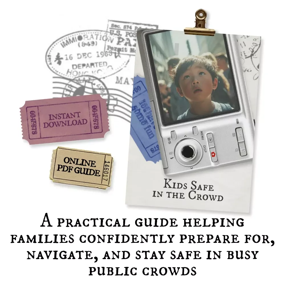 Kids Safe in the Crowd Ebook | Family Travel Safety Guide | Crowd Navigation for Parents | Child Safety Digital Download
