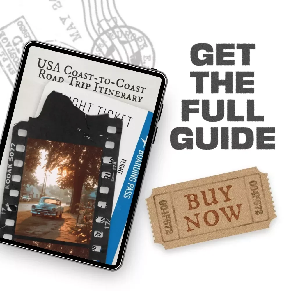 USA Coast-to-Coast Road Trip Itinerary | Ultimate Cross-Country eBook Guide for Epic Travel Planning | Printable Route Planner