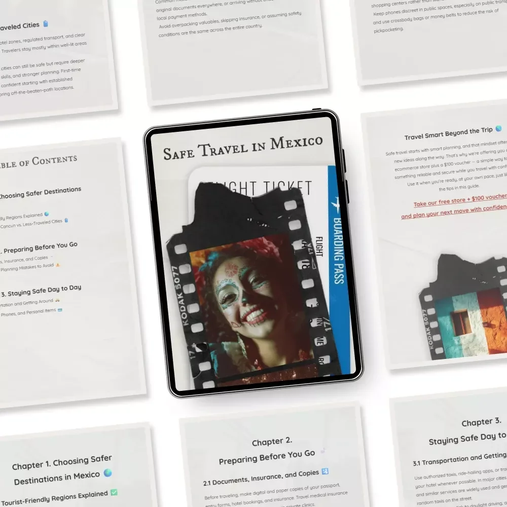 Safe Travel in Mexico – Essential eBook Guide for Travelers | How to Travel Mexico Safely | Digital Download for Stress-Free Trips