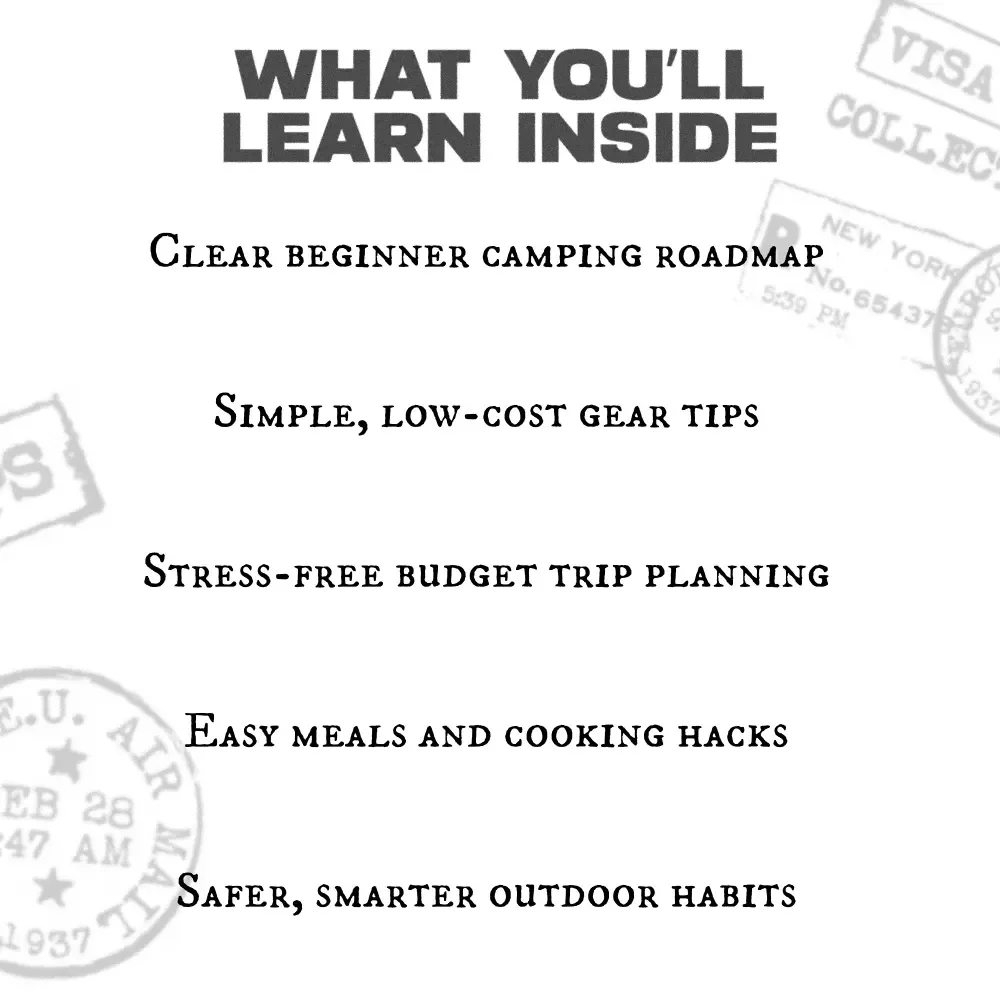 Budget Camping: Adventures for Beginners – Affordable Outdoor Guide Ebook, Beginner-Friendly Camping Tips, Budget Camping Planner