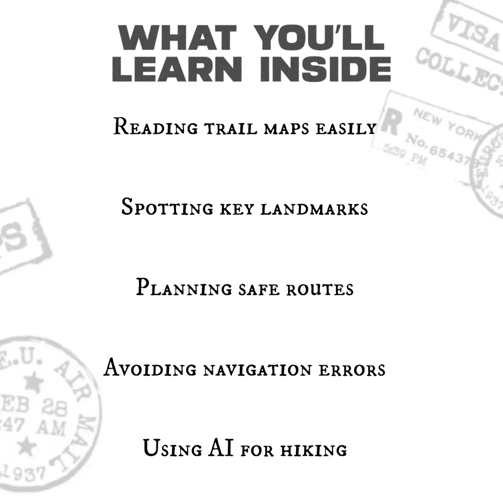 How to Read a Hiking Trail Map Like a Pro — Digital eBook for Beginners, Adventurers & Outdoor Enthusiasts | Learn Trail Navigation, Map Symbols & AI Hiking Tools for Safer Hikes