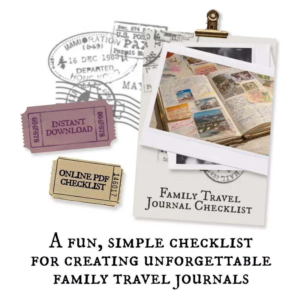 Family Travel Journal Checklist | Printable Family Trip Tracker | Vacation Memory Keeper | How to Keep a Family Travel Journal Guide