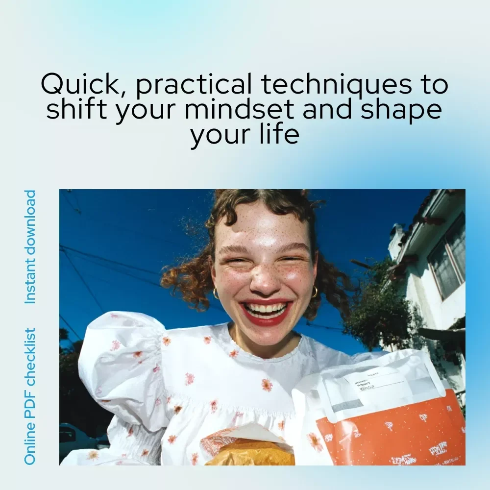 Positive Thinking Power Checklist: 12 Quick Wins to Shift Your Mindset and Shape Your Life - Digital Download | Guide on How Positive Thinking Affects Your Life