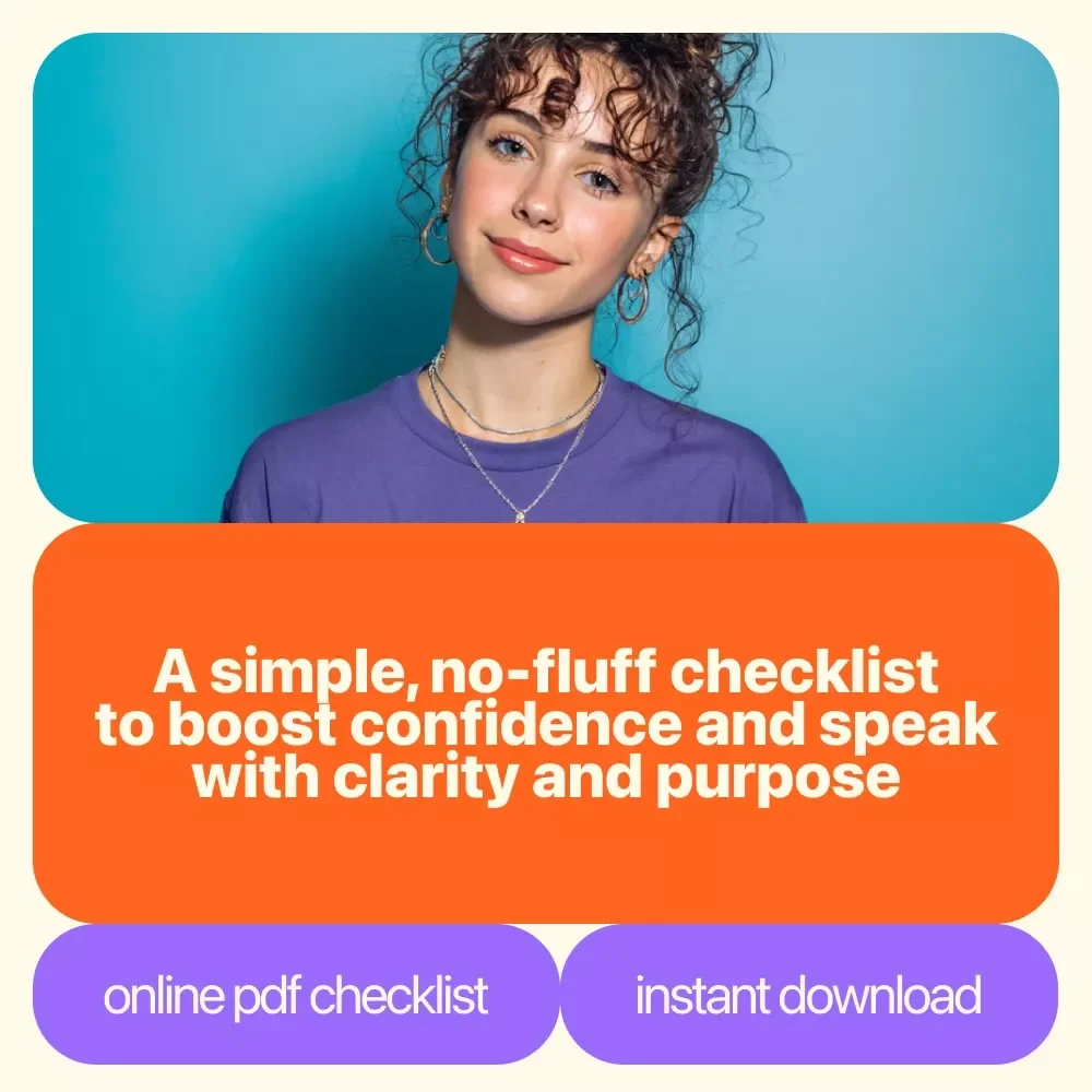 Speak Boldly: Your No-Fluff Confidence-in-Communication Checklist | Printable Confidence Guide for Women, Entrepreneurs & Professionals | How to Build Confidence in Communication Skills