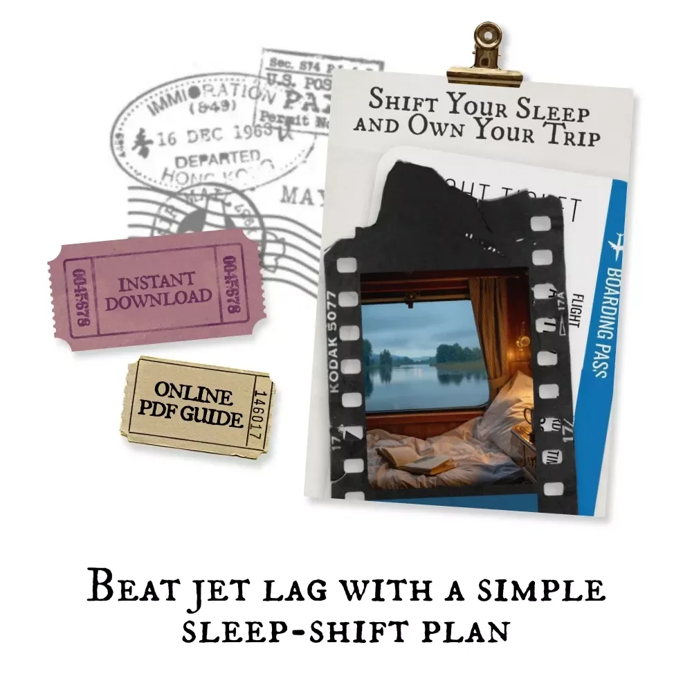 Shift Your Sleep and Own Your Trip | Jet Lag Guide for Travelers, Sleep Adjustment Planner, Travel Sleep eBook, Circadian Rhythm Reset Checklist