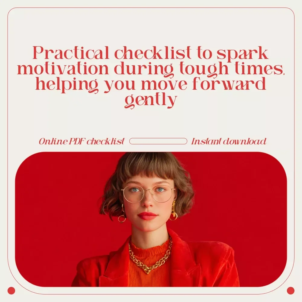 The “Small Sparks” Survival Checklist | Gentle Motivation Guide for Low Days | how to be motivated when depressed