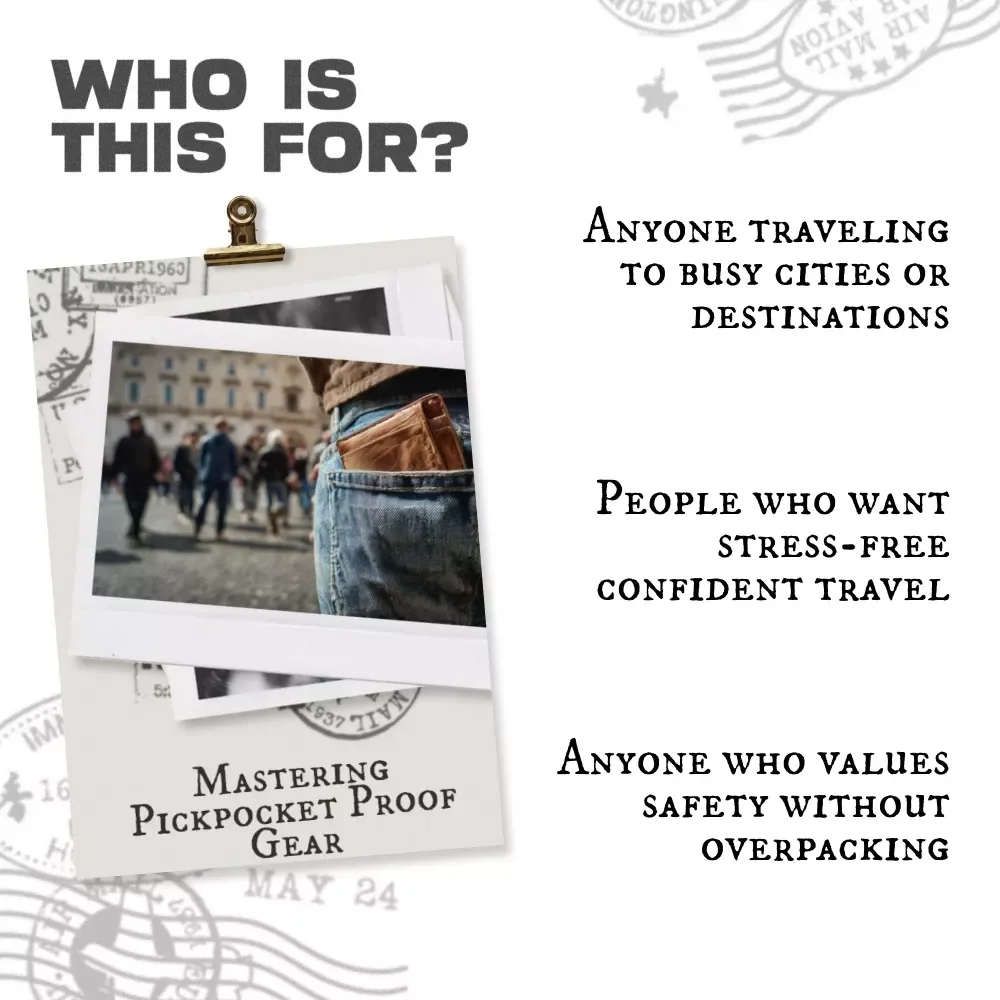 Mastering Pickpocket Proof Gear – Anti-Theft Travel Gear Guide, Pickpocket Prevention eBook, Travel Security Checklist for Smart & Safe Travelers