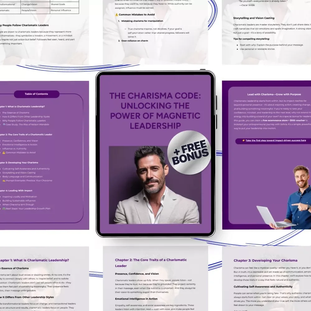 The Charisma Code: Unlocking the Power of Magnetic Leadership – A Practical Guide to Mastering the Charismatic Leadership Style for Modern Leaders