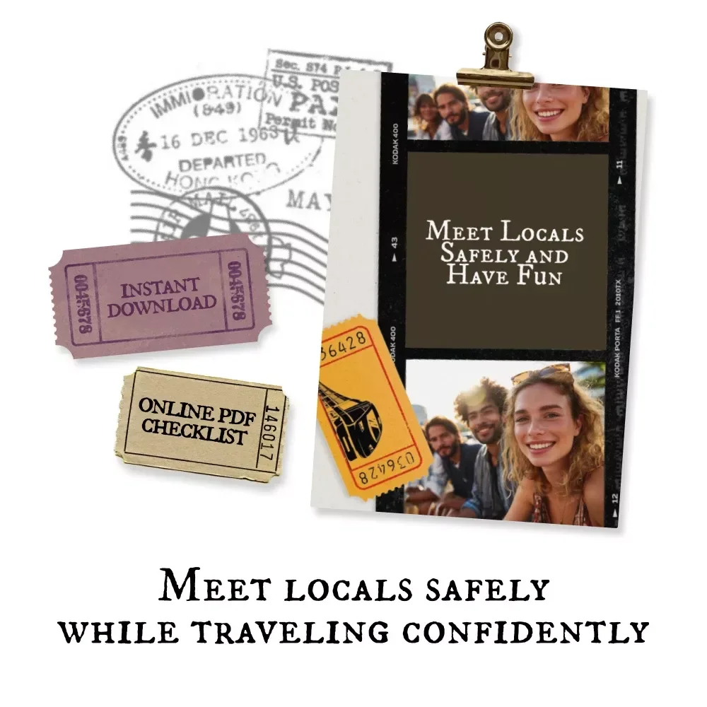 Meet Locals Safely and Have Fun – Travel Safety Guide for Meeting Locals, Cultural Etiquette, Smart Connections & Confident Travel (Digital Download)