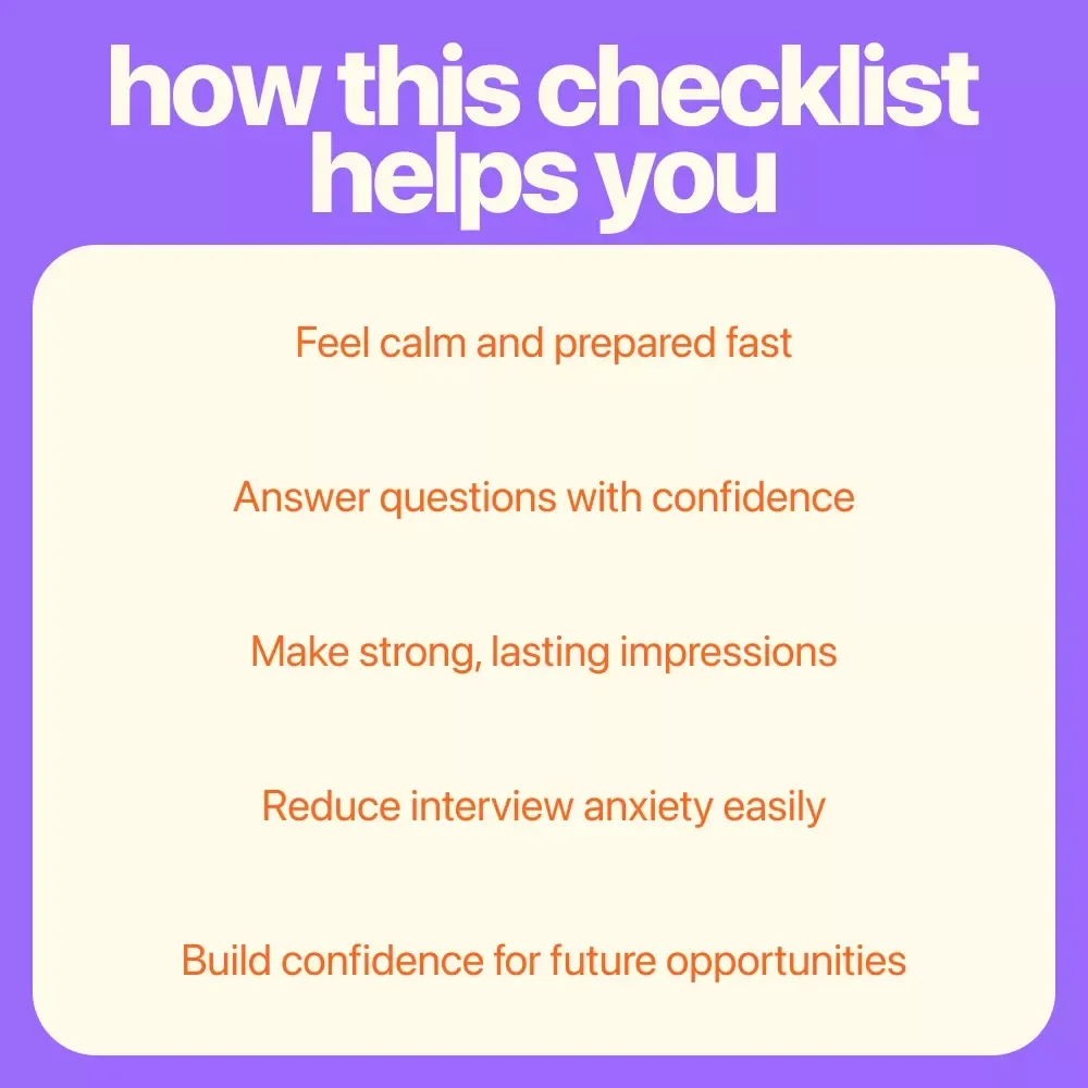 Interview Confidence Power-Up Checklist – How to Have Confidence in an Interview, From Nervous to Nailed It Digital Checklist for Job Seekers & Aspiring Entrepreneurs
