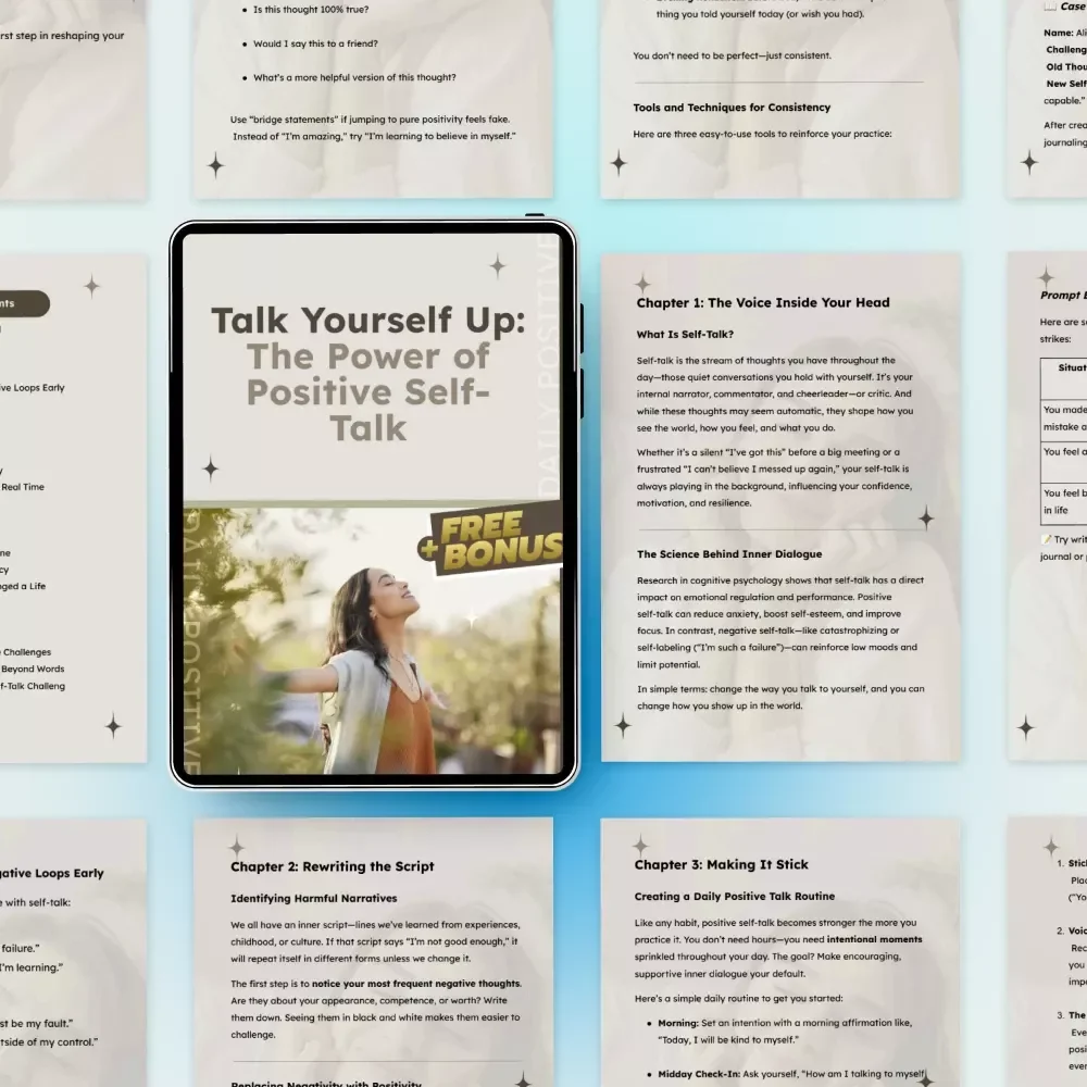 Talk Yourself Up: The Power of Positive Self-Talk – A Practical Guide on how to create positive self talk for Confidence, Mindset & Daily Motivation