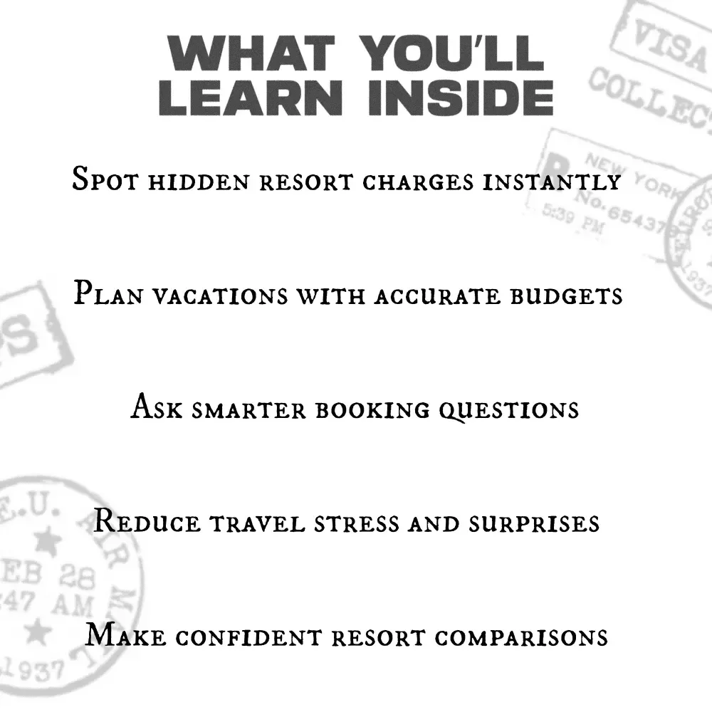 Hidden Costs at All-Inclusive Resorts Checklist | All-Inclusive Resort Fees Guide, Vacation Budget Planner, Travel Checklist Digital Download