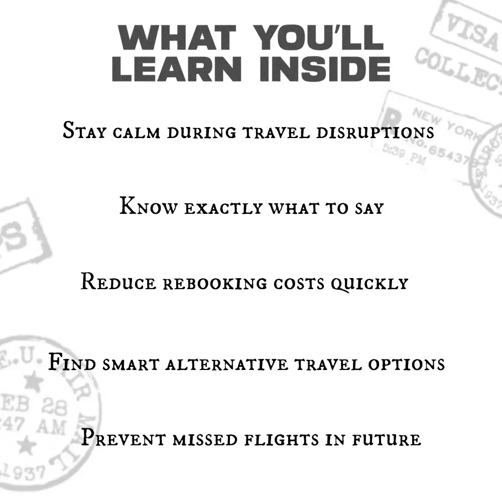 A Practical Guide to Recovering After a Missed Flight – Digital Travel Guide, Missed Flight Recovery eBook, Airline Rebooking Help, Travel Checklist Download