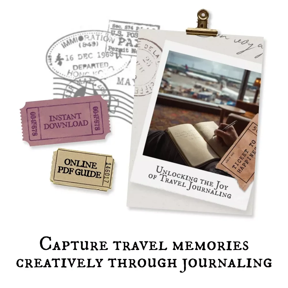 Unlocking the Joy of Travel Journaling – Digital Travel Journal Guide eBook, Creative Travel Writing Prompts, Memory Keeping & Storytelling Workbook