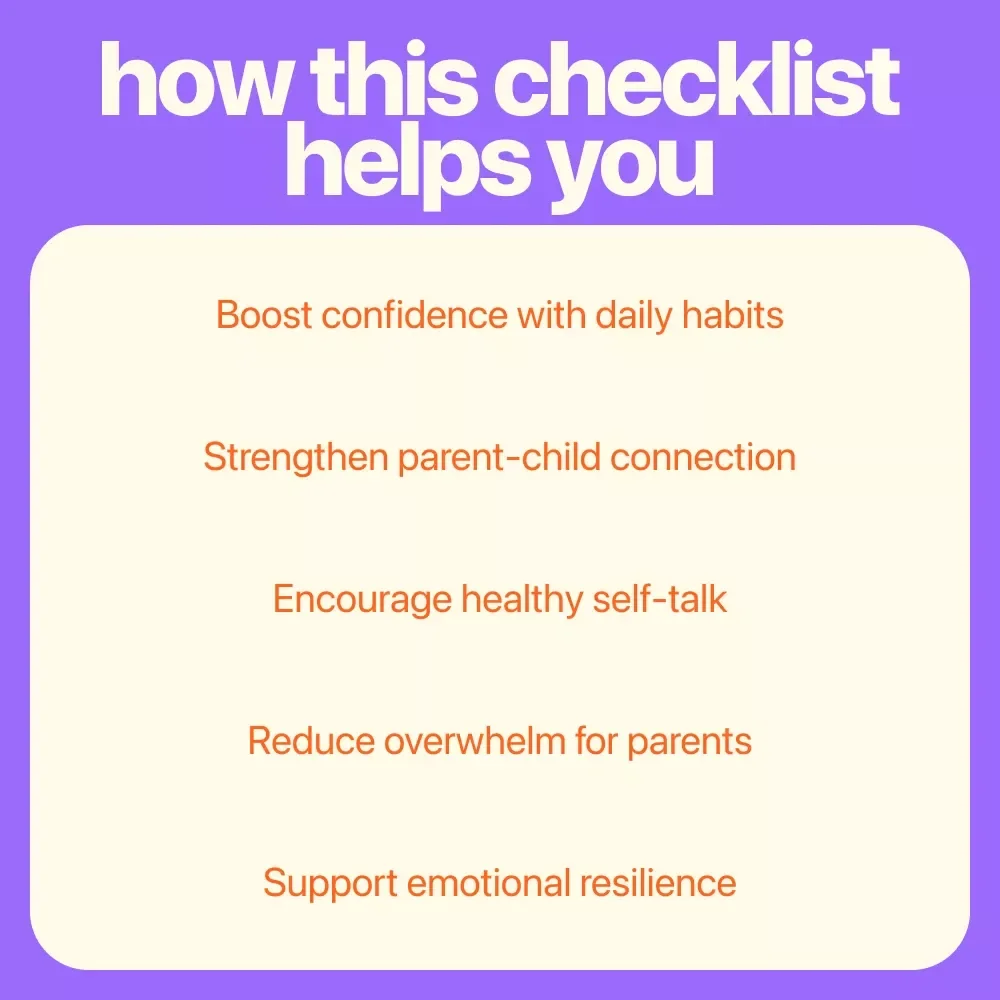 The Confidence Booster Checklist: 15 Easy Wins to Help Your Daughter Shine | Printable Parenting Tool for How to Help Daughter With Low Self Esteem