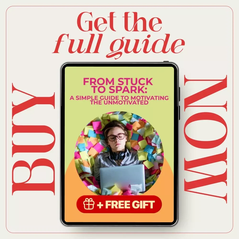 From Stuck to Spark: A Simple Guide to Motivating the Unmotivated | Practical Guide on how to motivate a lazy person | Digital Download