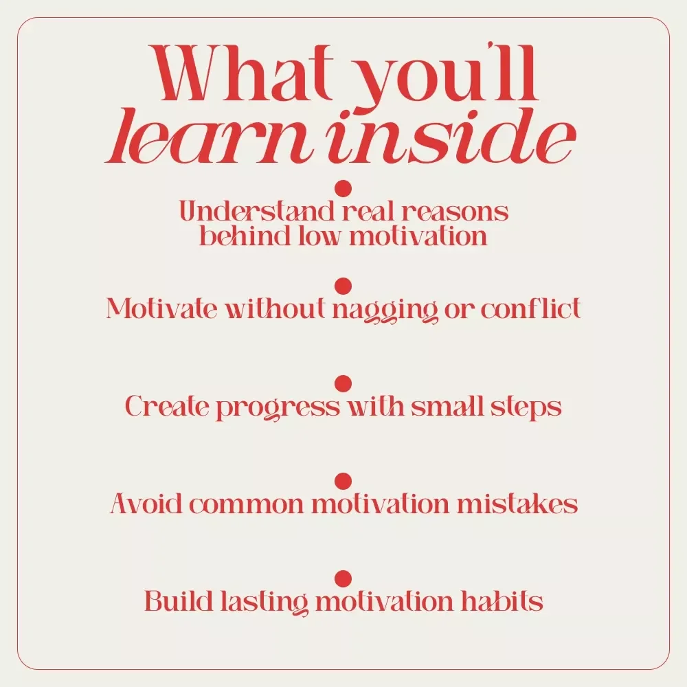 From Stuck to Spark: A Simple Guide to Motivating the Unmotivated | Practical Guide on how to motivate a lazy person | Digital Download