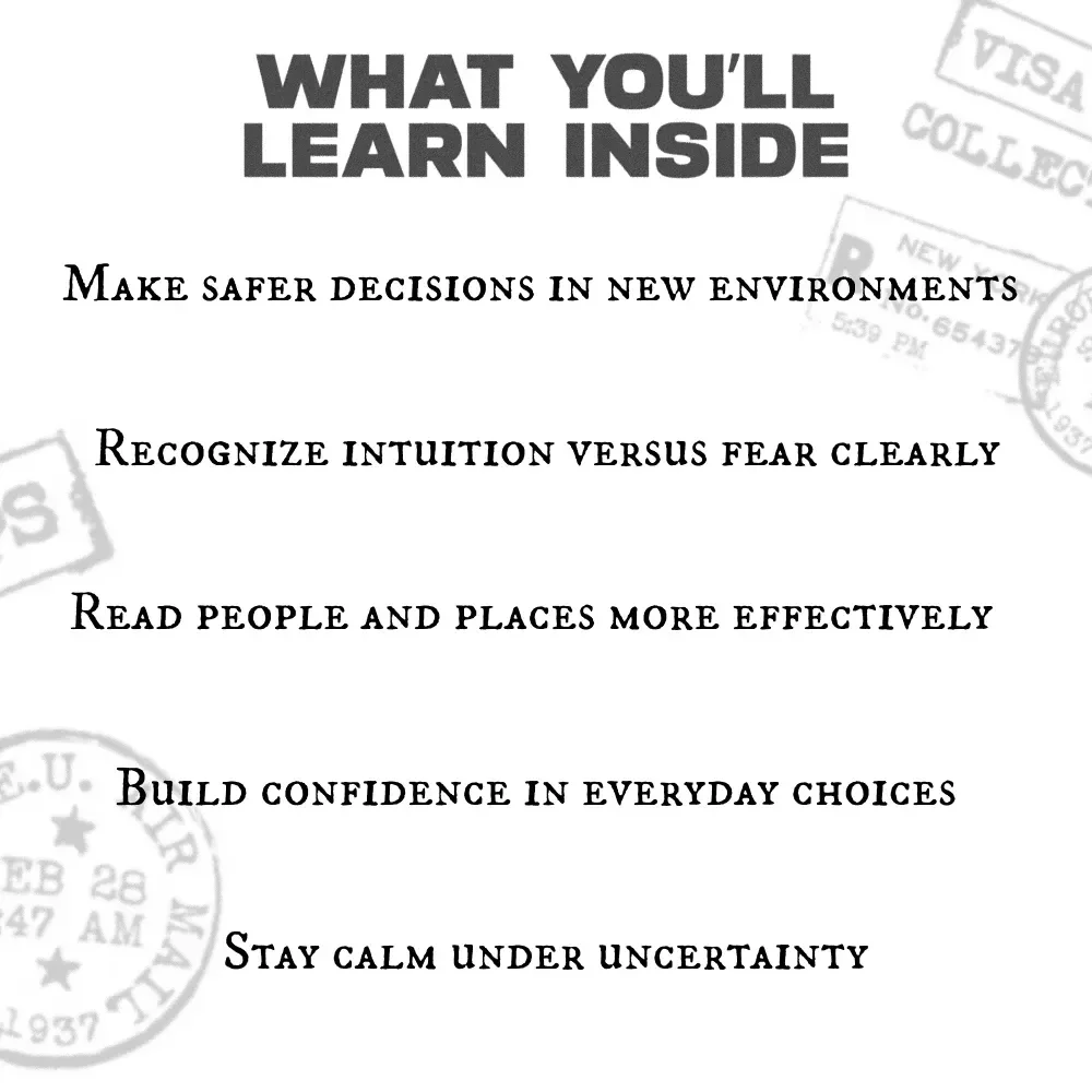 Trusting Your Gut in New Places – Intuition Guide for Travelers, Personal Safety & Confident Decision-Making | Digital eBook Download