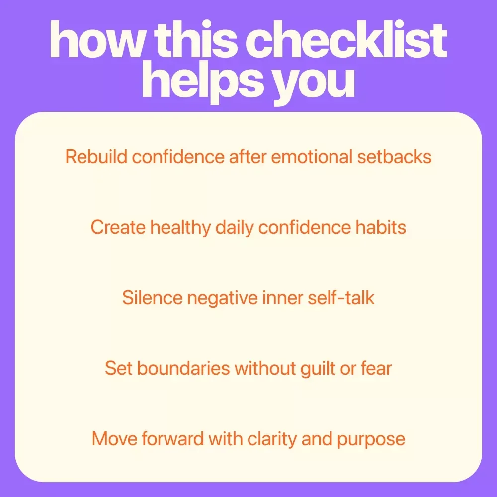 Breakup Glow-Up Checklist – How to Get My Confidence Back After a Breakup | Step-by-Step Confidence Comeback Plan