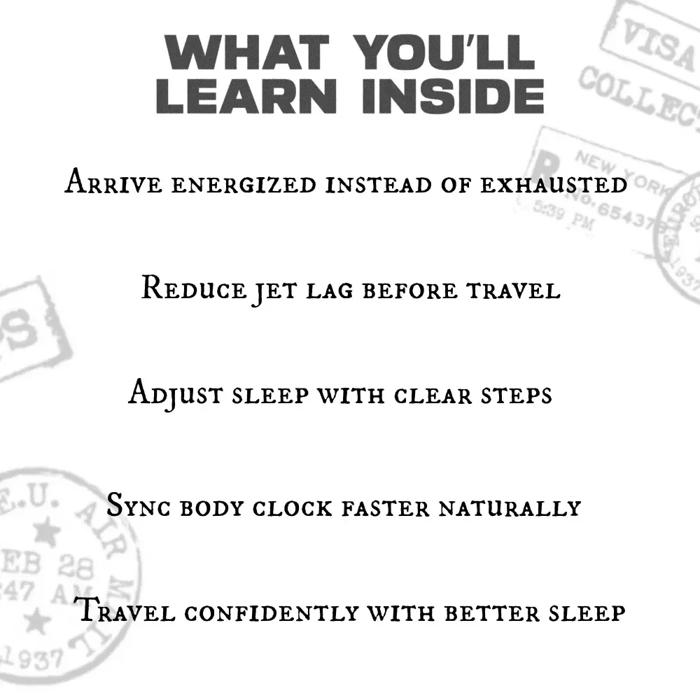 Shift Your Sleep and Own Your Trip | Jet Lag Guide for Travelers, Sleep Adjustment Planner, Travel Sleep eBook, Circadian Rhythm Reset Checklist