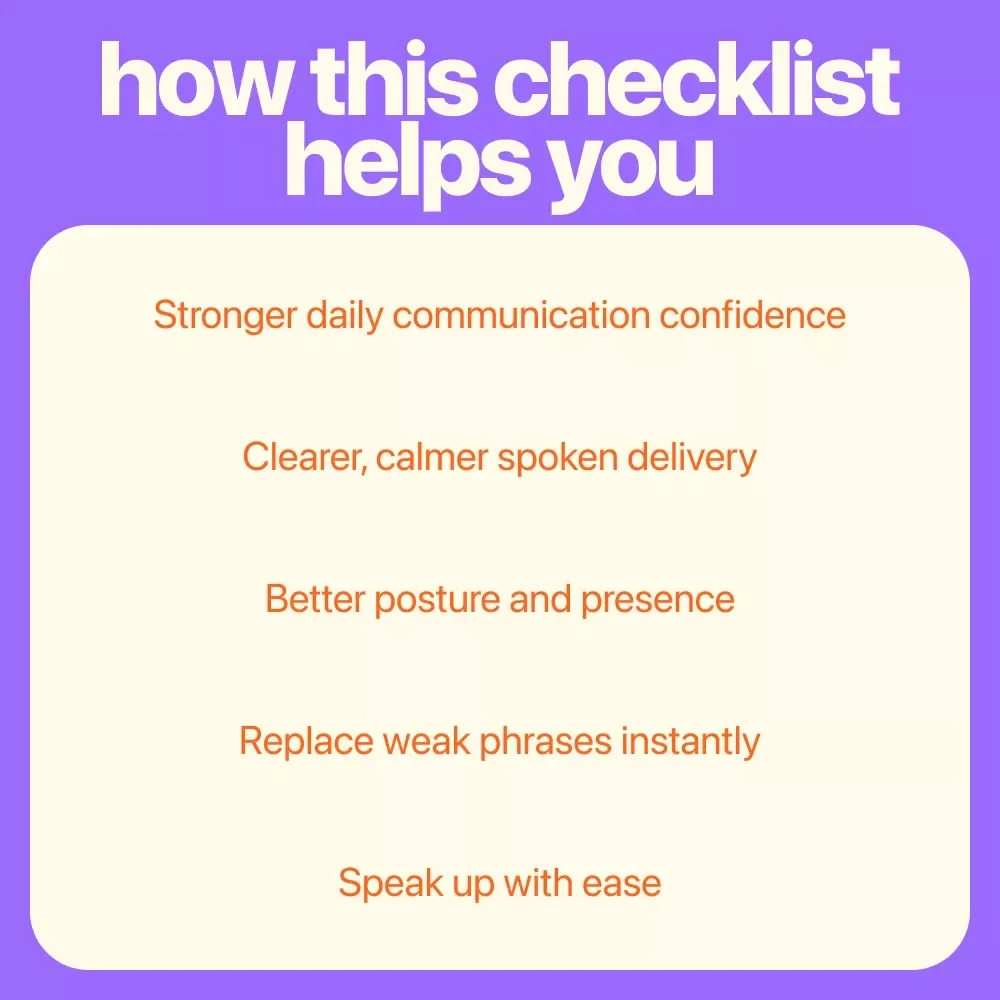 Speak Boldly: Your No-Fluff Confidence-in-Communication Checklist | Printable Confidence Guide for Women, Entrepreneurs & Professionals | How to Build Confidence in Communication Skills