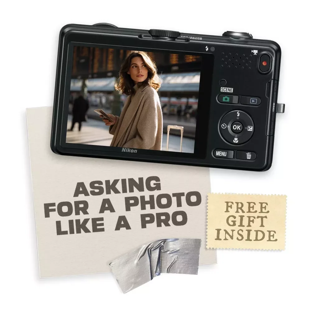 The Guide to Asking for a Photo Like a Pro | Confidence-Boosting Travel Photo Guide, Social Photo Checklist, AI Photo Tips eBook Download