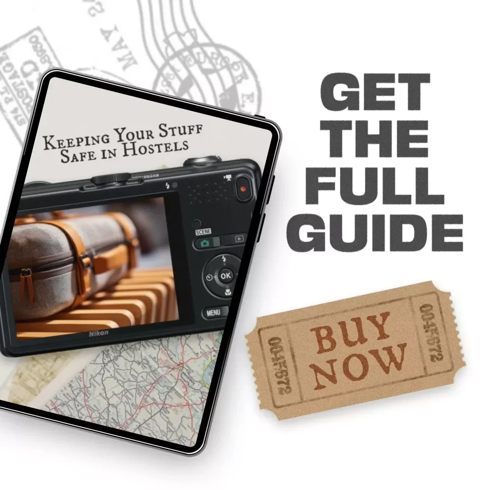 Keeping Your Stuff Safe in Hostels – Hostel Safety Guide for Backpackers, Digital Travel Security eBook & Checklist Download