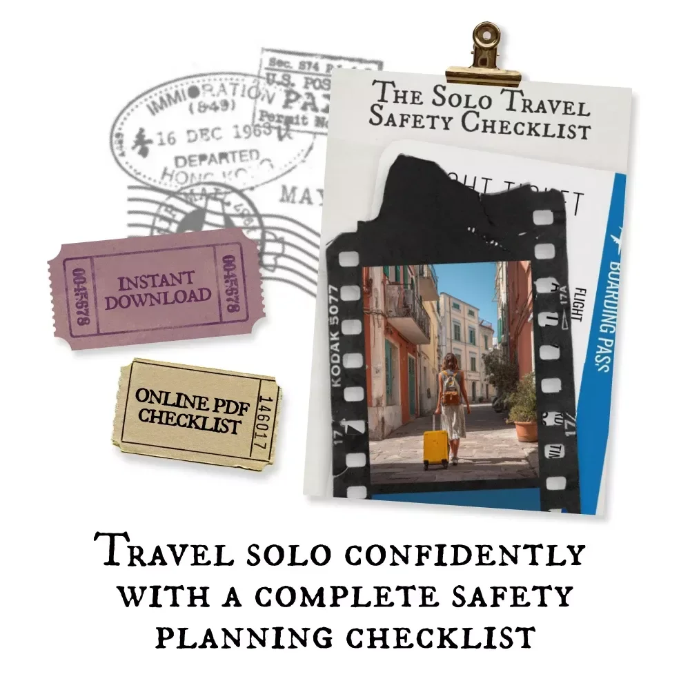 The Solo Travel Safety Checklist – Digital Download Solo Travel Guide, Travel Safety Checklist for Confident & Secure Adventures