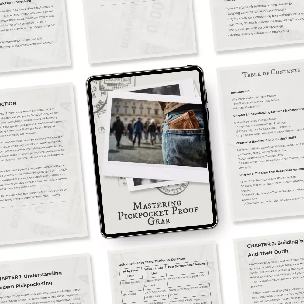 Mastering Pickpocket Proof Gear – Anti-Theft Travel Gear Guide, Pickpocket Prevention eBook, Travel Security Checklist for Smart & Safe Travelers