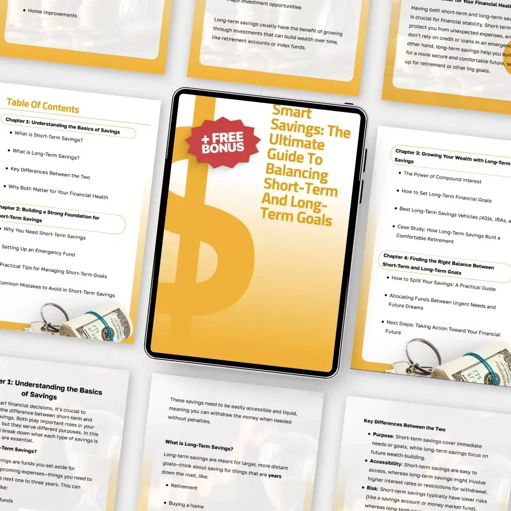Smart Savings: The Ultimate Guide to Balancing Short-Term and Long-Term Goals | Personal Finance Guide | Budgeting Planner | Short-term vs. long-term savings Beginner Blueprint