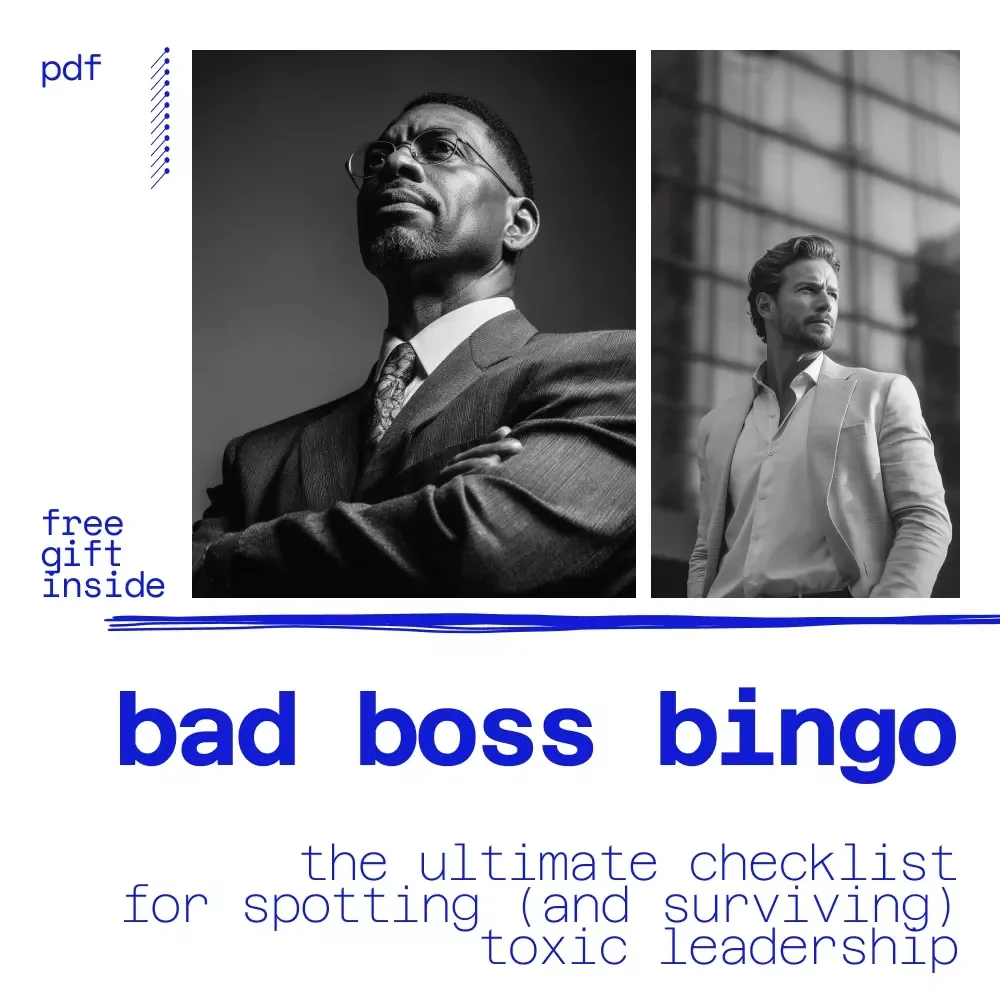 Bad Boss Bingo: The Ultimate Checklist for Spotting (and Surviving) Toxic Leadership | Bad Leadership Qualities Workplace Survival Checklist | Digital Download