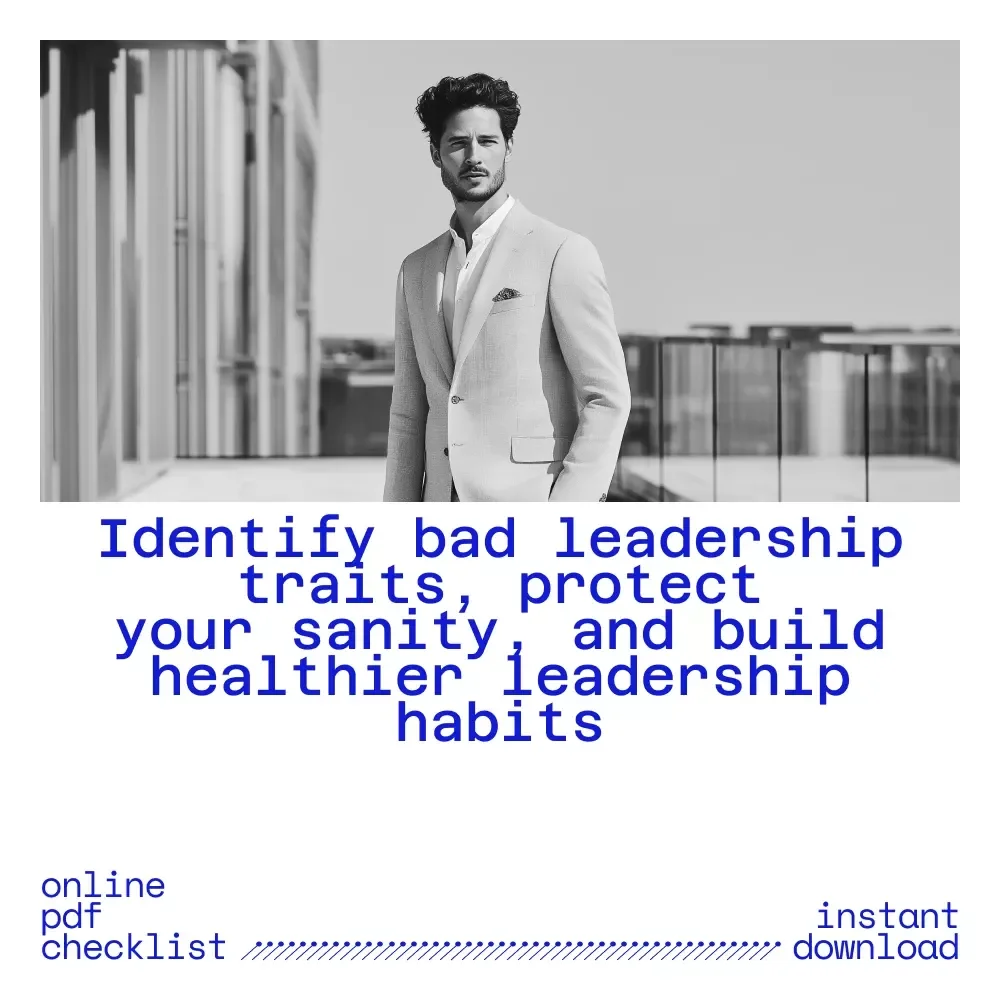 Bad Boss Bingo: The Ultimate Checklist for Spotting (and Surviving) Toxic Leadership | Bad Leadership Qualities Workplace Survival Checklist | Digital Download