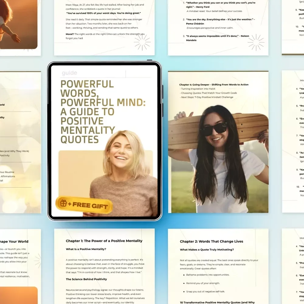 Powerful Words, Powerful Mind: A Guide to Positive Mentality Quotes – Motivational Mindset eBook, Self-Growth Digital Guide, Daily Inspiration for Personal Development