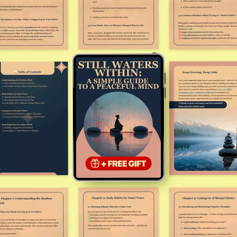 Still Waters Within: A Simple Guide to a Peaceful Mind | How to Have a Peaceful Mind Daily, Calm Thoughts & Inner Balance Guide