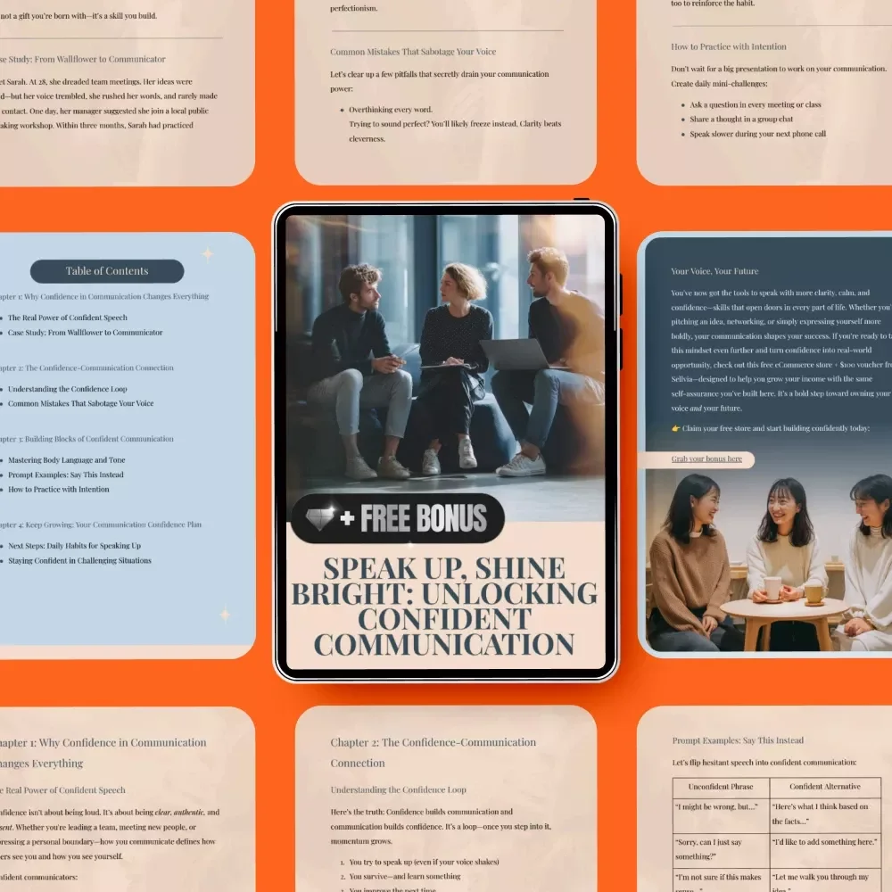 Speak Up, Shine Bright: Unlocking Confident Communication – A Practical Guide on how to build confidence in communication skills for Work, Life & Leadership