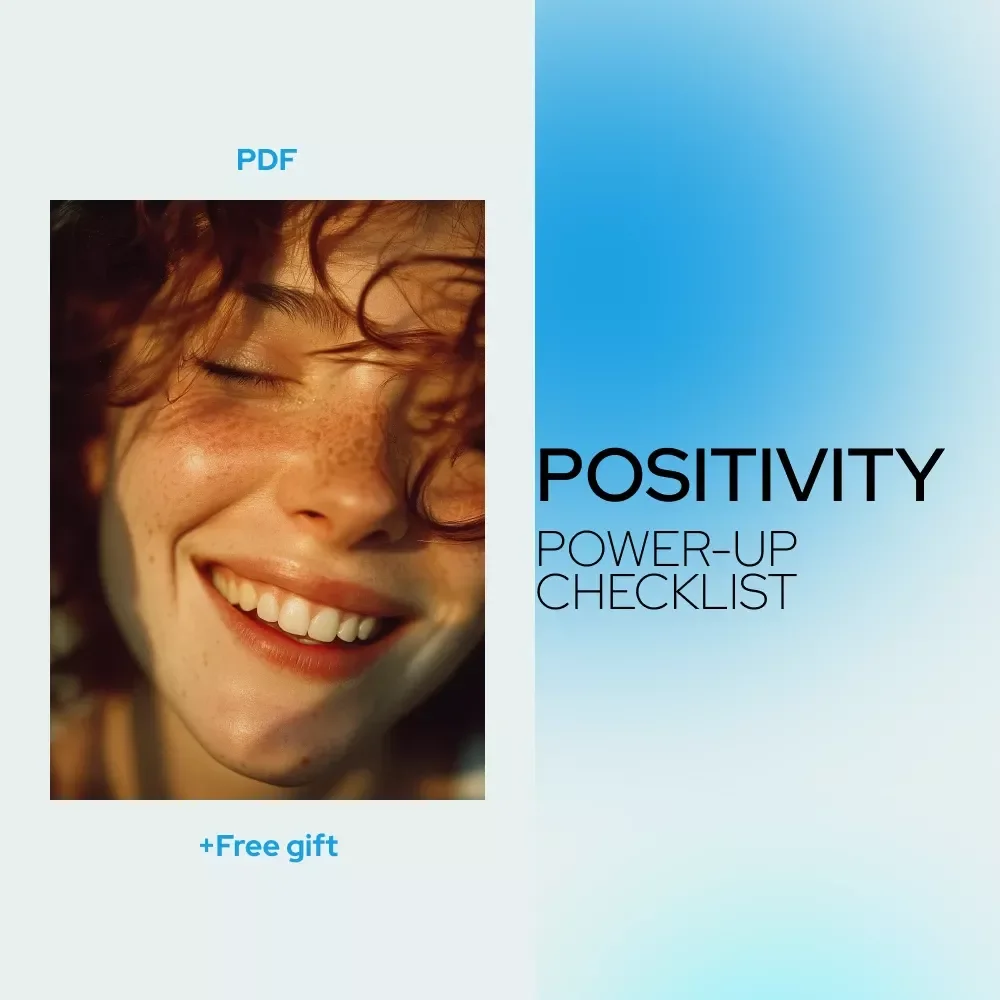 The Positivity Power-Up Checklist | Mindset Booster Printable | Digital Self-Growth Guide for Daily Motivation & Mental Wellness