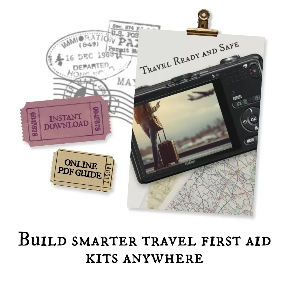 Travel Ready and Safe – Travel First Aid Kit Essentials for Travel eBook, Smart Packing Guide for Safe Trips, Digital Download