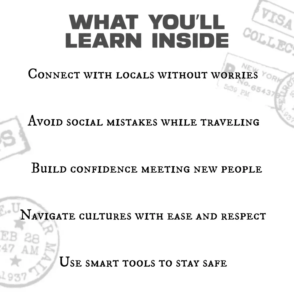 Meet Locals Safely and Have Fun – Travel Safety Guide for Meeting Locals, Cultural Etiquette, Smart Connections & Confident Travel (Digital Download)