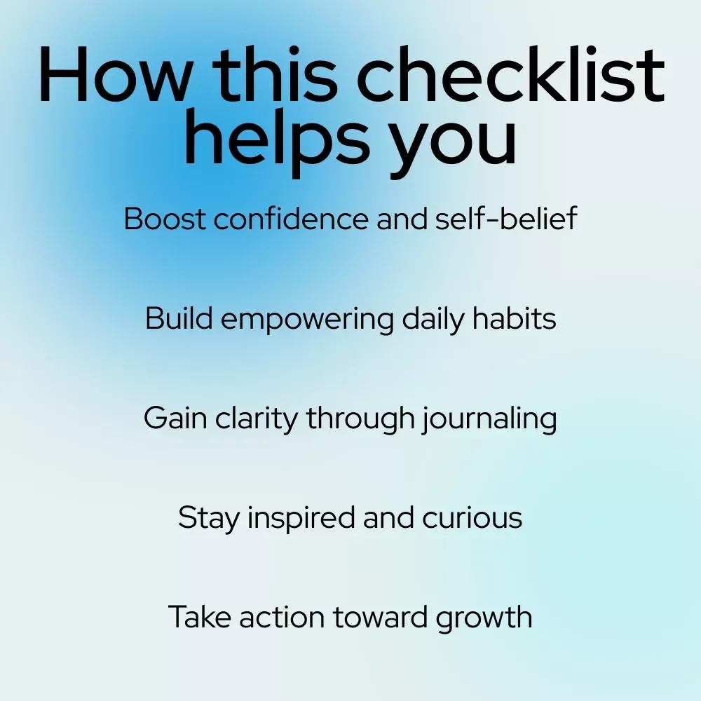 Your Positive Thinking Power-Up Checklist - A Motivational Guide for Young Adults