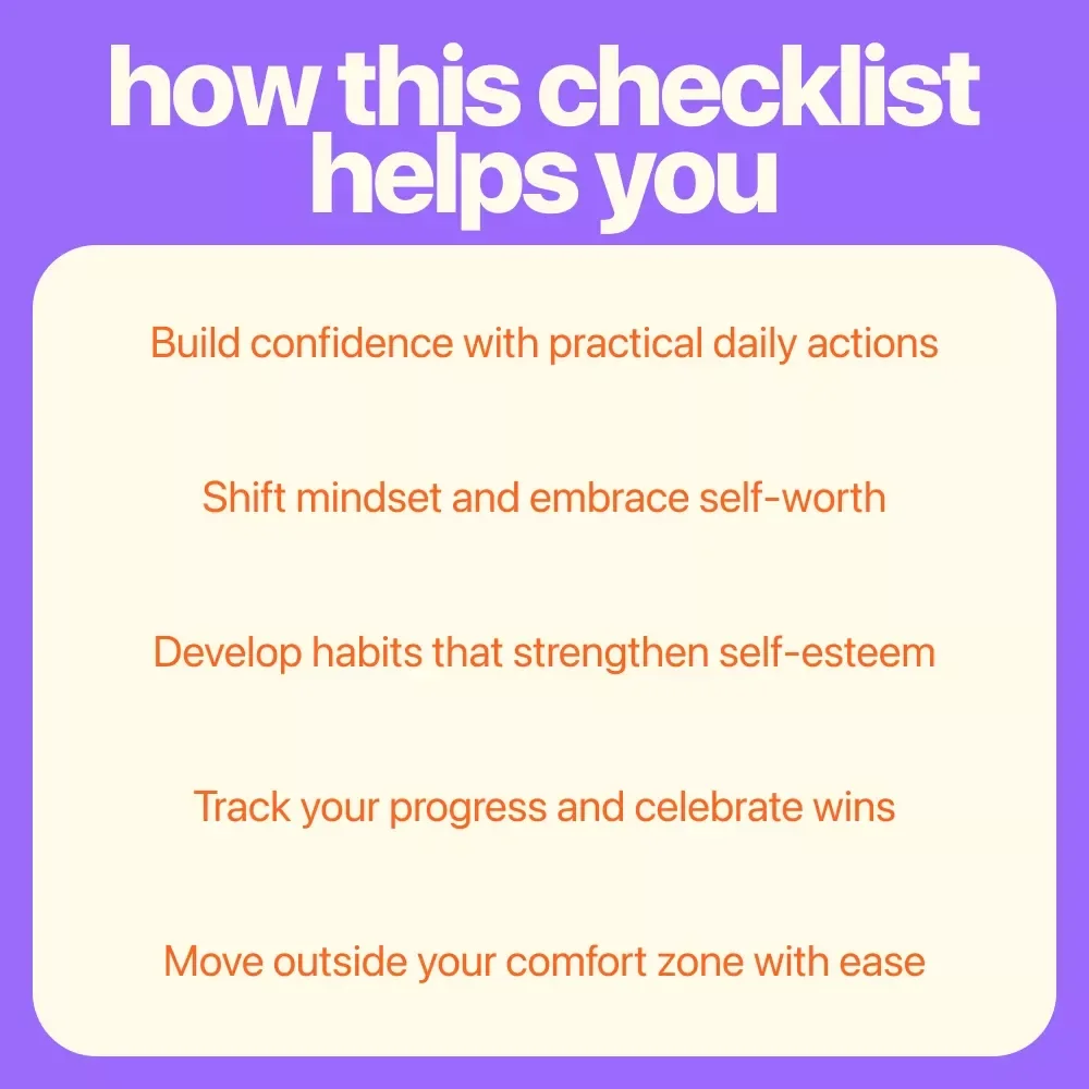 The “You Matter” Confidence Checklist: 15 Ways to Improve Your Self Esteem