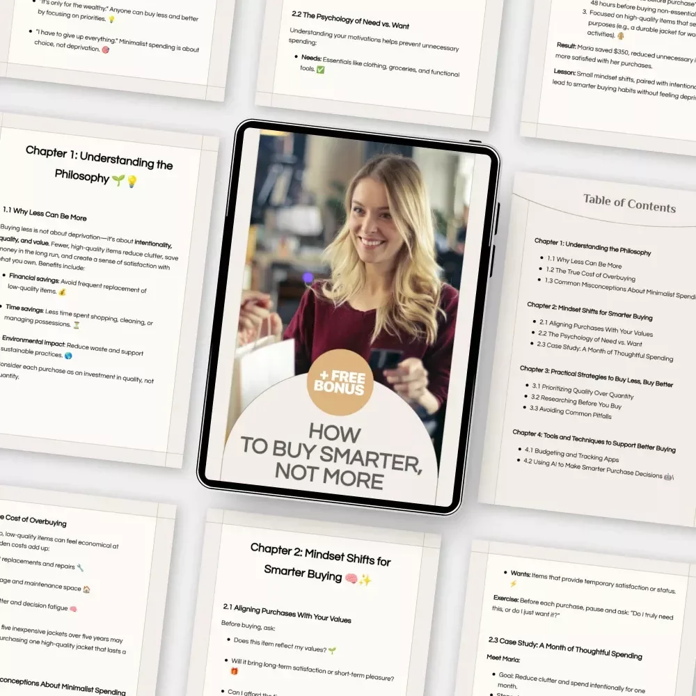 How to Buy Smarter, Not More: A Practical Guide to Minimalist Spending, Mindful Purchases, and Sustainable Habits