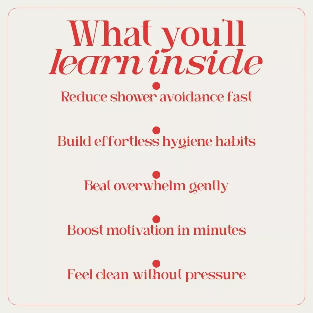 Shower Power: How to Get Clean When You Feel Stuck | Gentle Self-Care Guide for how to get motivated to take a shower | Mental Health Friendly Digital Download