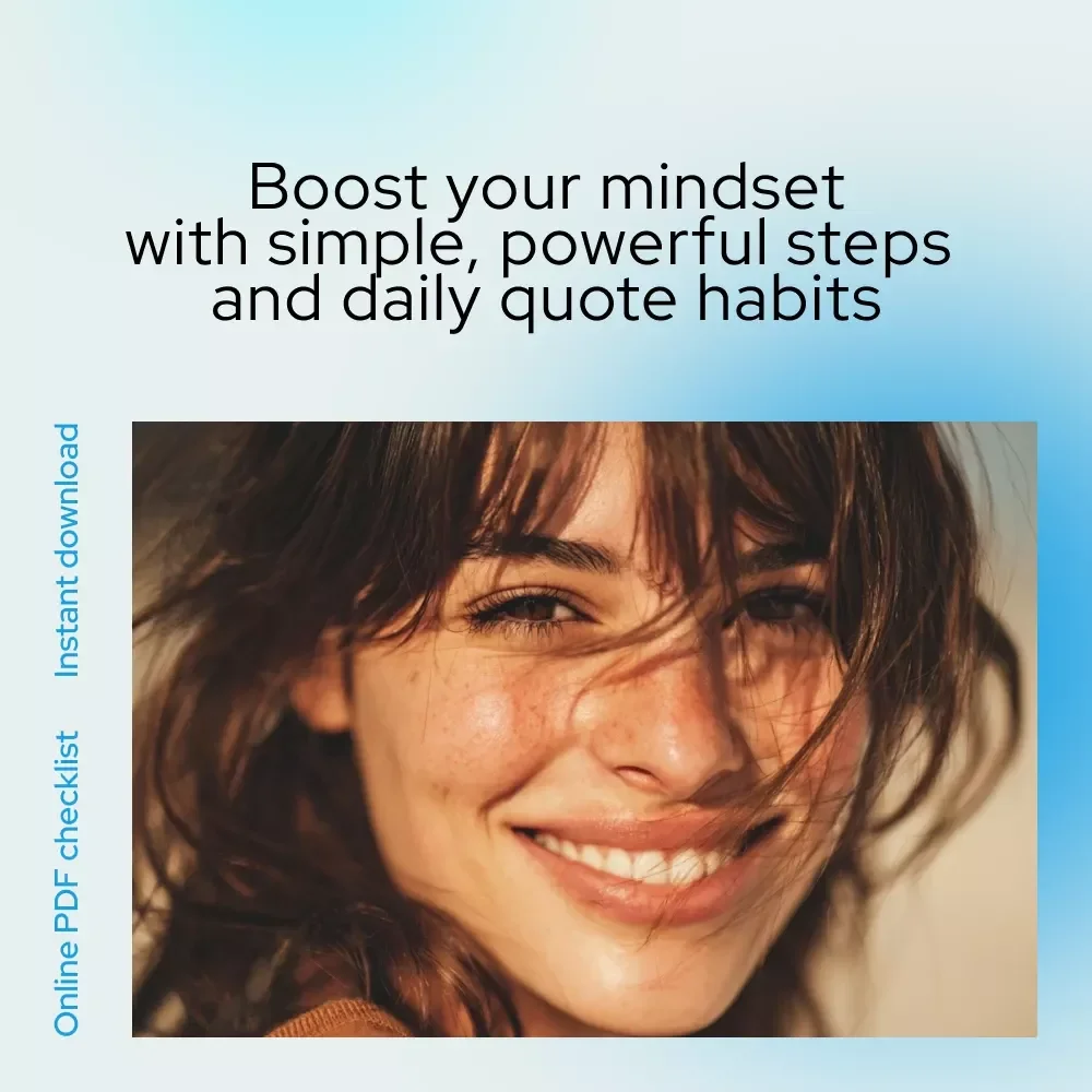 The Positivity Power-Up Checklist | Mindset Booster Printable | Digital Self-Growth Guide for Daily Motivation & Mental Wellness