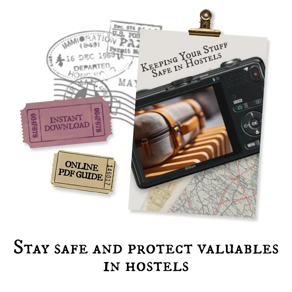 Keeping Your Stuff Safe in Hostels – Hostel Safety Guide for Backpackers, Digital Travel Security eBook & Checklist Download
