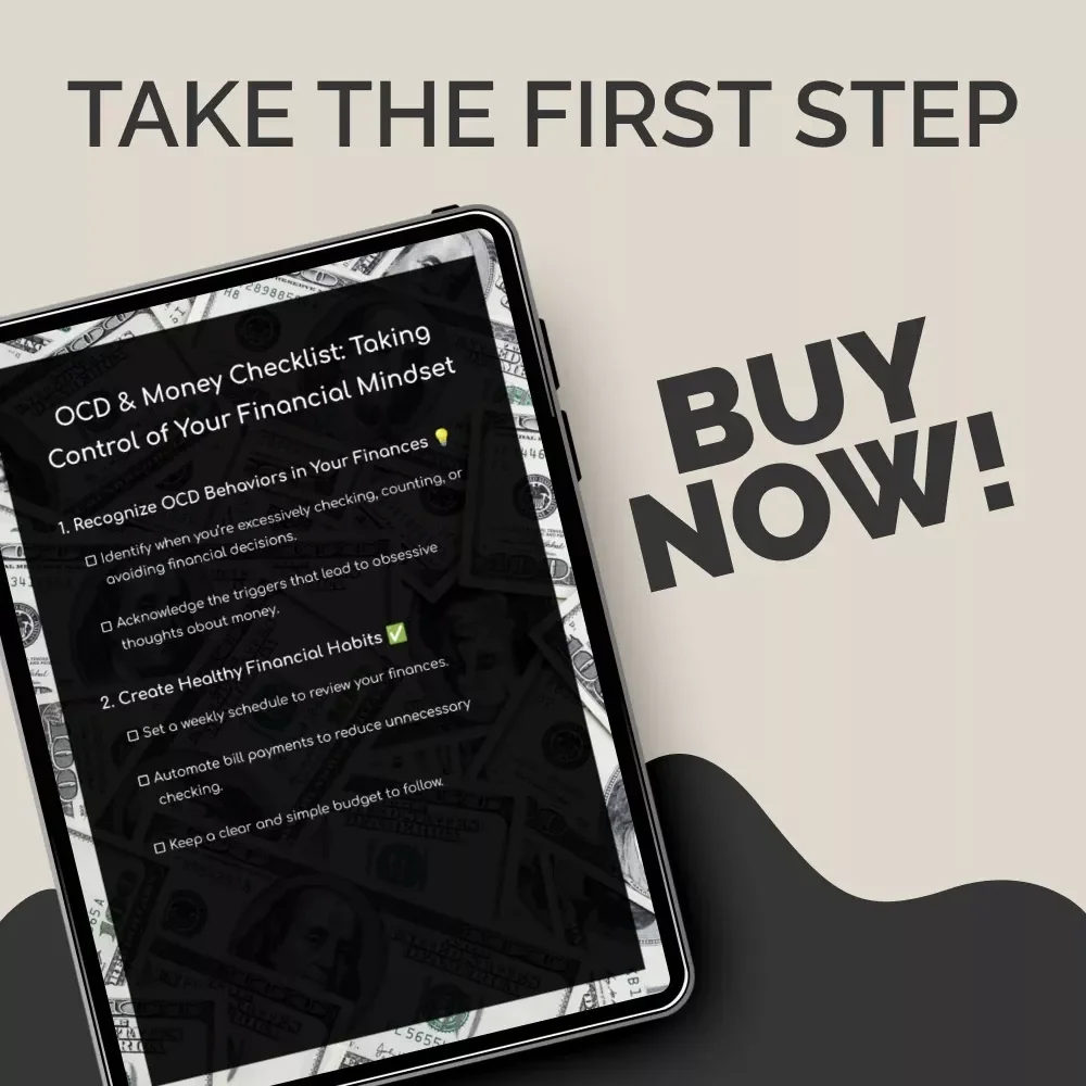 OCD & Money Checklist: Taking Control of Your Financial Mindset | Printable Digital Guide for Managing OCD and Money Habits | Build Calm, Confidence, and Financial Balance